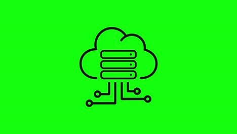 server-cloud-icon-database-green-screen